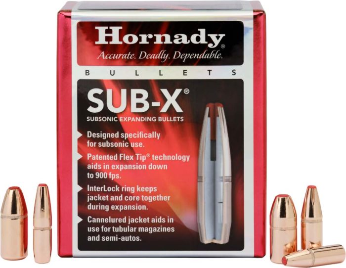 Hornady Sub-X 45 Caliber, 410 Grain, 45-70 Govt Rifle Bullets