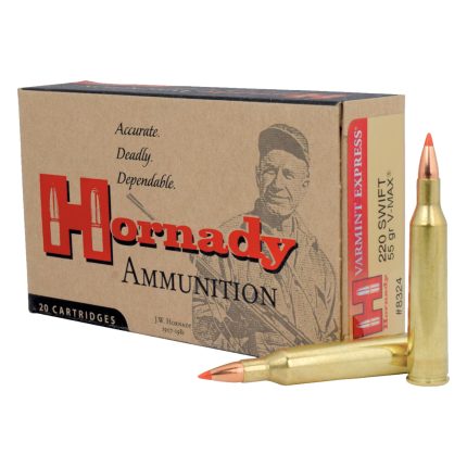 Hornady Varmint Express .220 Swift 55 Grain V-MAX Centerfire Rifle Ammunition