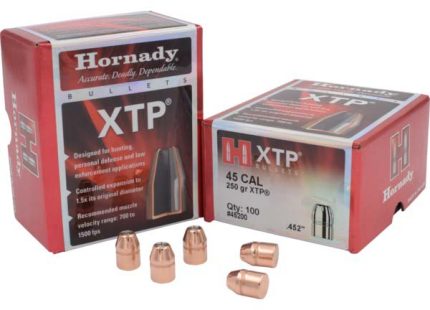 Hornady XTP Pistol Bullets, 45 Caliber, .452, 250 Grain, Hollow Point