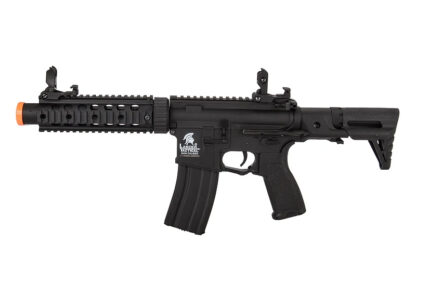 Lancer Tactical Gen 2 AEG Rifle w/ PDW Stock and Short Silencer