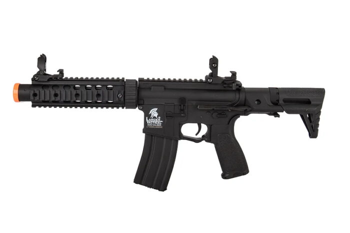 Lancer Tactical Gen 2 AEG Rifle w/ PDW Stock and Short Silencer