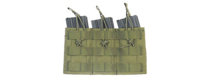 Lancer Tactical Variable Depth Adjustment MOLLE Triple Mag Pouch