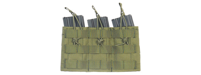 Lancer Tactical Variable Depth Adjustment MOLLE Triple Mag Pouch