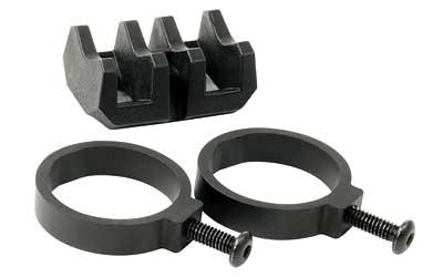 Magpul Industries Light Mount V-Block and Rings, Fits Magpul Light Mounts, Black MAG614-BLK