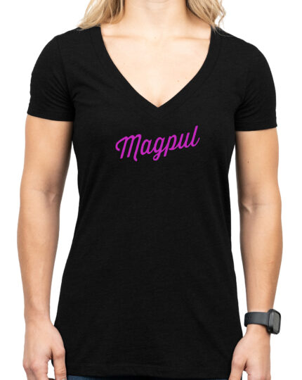 Magpul MAG1336-001-L Rover Script Women's Black Cotton/Polyester Short Sleeve La
