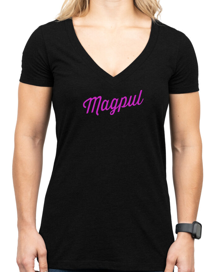 Magpul MAG1336-001-L Rover Script Women's Black Cotton/Polyester Short Sleeve La