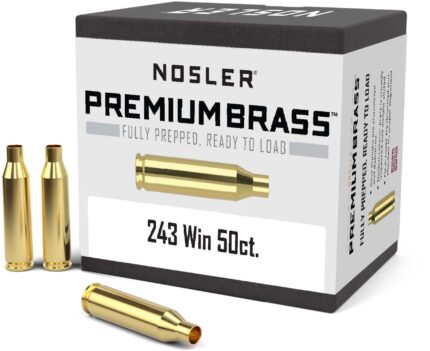 Nosler 10105 Centerfire Rifle 243 Winchester Brass 50 Per Box