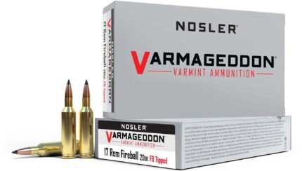 Nosler .17 Remington Fireball Flat Base Tipped 20 grain Brass Cased Rifle Ammunition