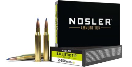 Nosler .25-06 Remington 115 Grain Ballistic Tip Brass Cased Centerfire Rifle Ammunition