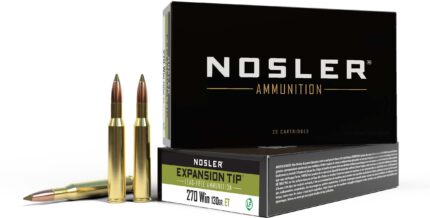 Nosler .270 Winchester E-Tip 130 grain Brass Cased Rifle Ammunition
