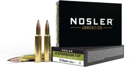 Nosler .33 Nosler E-Tip 225 grain Brass Cased Rifle Ammunition