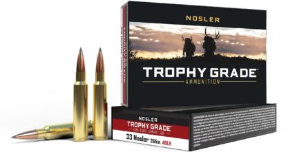 Nosler .33 Nosler Long Range AccuBond 265 grain Brass Cased Rifle Ammunition