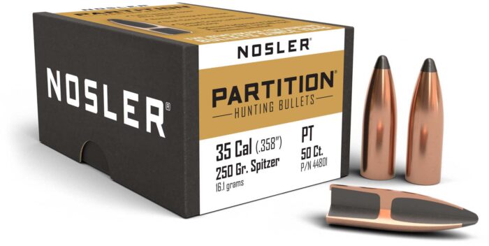 Nosler 44801 Partition 35 Caliber .358 250 GR Spitzer 50 Box