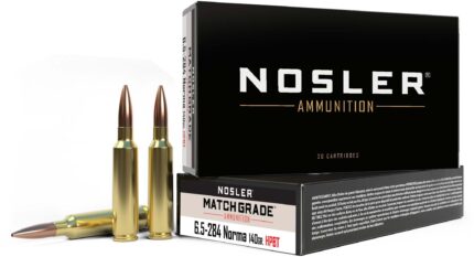 Nosler 6.5-284 Norma Custom Competition 140 grain Brass Cased Rifle Ammunition