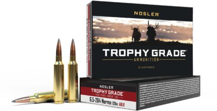 Nosler 6.5-284 Norma Long Range AccuBond 129 grain Brass Cased Rifle Ammunition