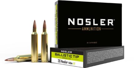 Nosler Ballistic Tip Hunting 26 Nosler 140gr Ballistic Tip Brass Centerfire Rifle Ammunition