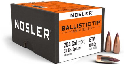 Nosler Ballistic Tip Varmint Rifle Bullet .20 Caliber 32gr