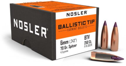 Nosler Ballistic Tip Varmint Rifle Bullet 6mm 55gr