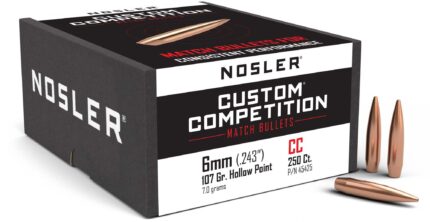 Nosler Custom Competition Rifle Bullet 6mm 107gr HPBT