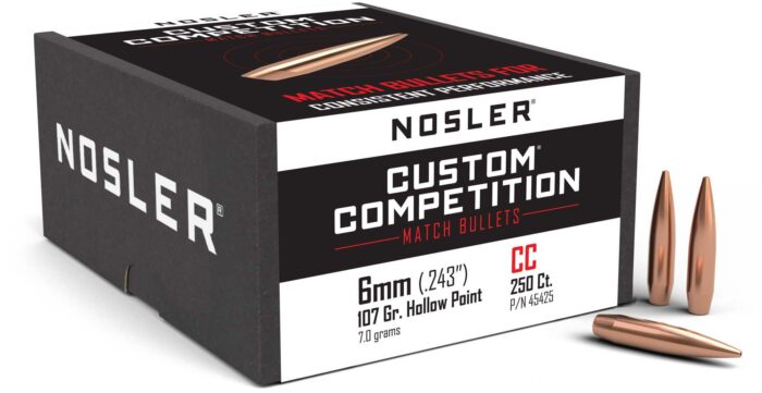 Nosler Custom Competition Rifle Bullet 6mm 107gr HPBT