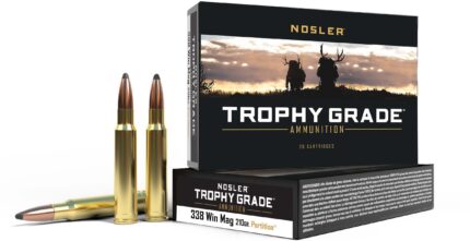 Nosler Trophy Grade 338 Win Mag 210gr Partition Brass Centerfire Rifle Ammunition