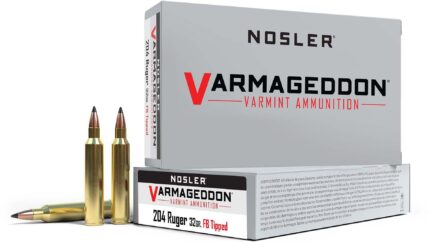 Nosler Varmageddon .204 Ruger 32 Grain Flat Base Tipped Brass Cased Centerfire Rifle Ammunition