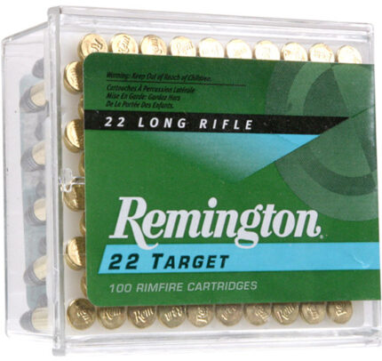 Remington 22 Target .22 Long Rifle 40 Grain Round Nose Brass Cased Rimfire Ammunition