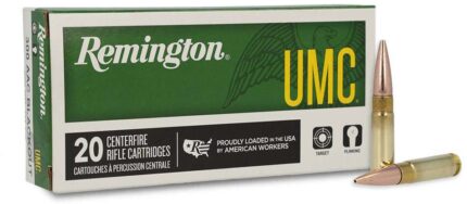 Remington .300 AAC Blackout 150 Grains Full Metal Jacketed Brass Cased Centerfire Rifle Ammo