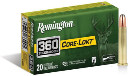 Remington 360 Buckhammer 180 Grain Soft Point Core-Lokt Centerfire Rifle Ammunition