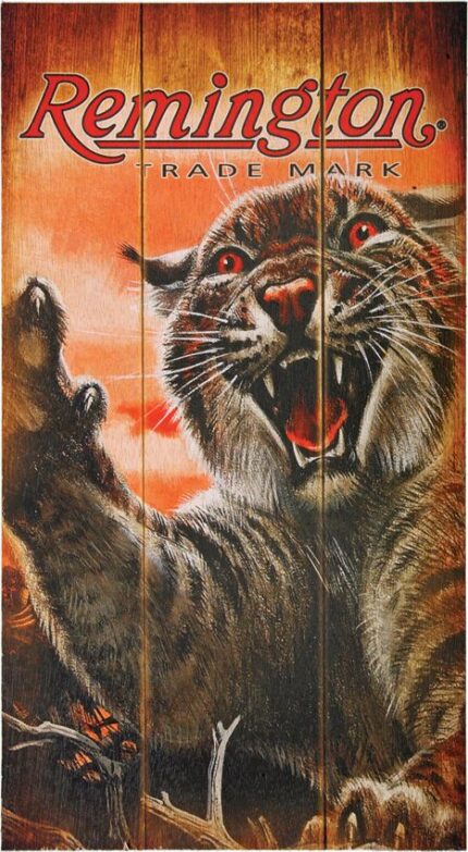 Remington Bobcat Wood Sign