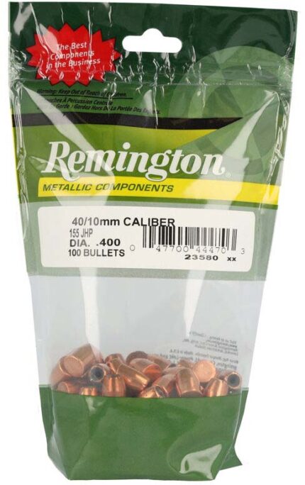 Remington Component Handgun Bullet .40/10mm 155 Grain Jacketed Hollow Point Pistol Bullet