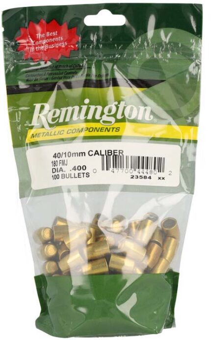 Remington Component Handgun Bullet .40/10mm 180 Grain Full Metal Jacket Pistol Bullet