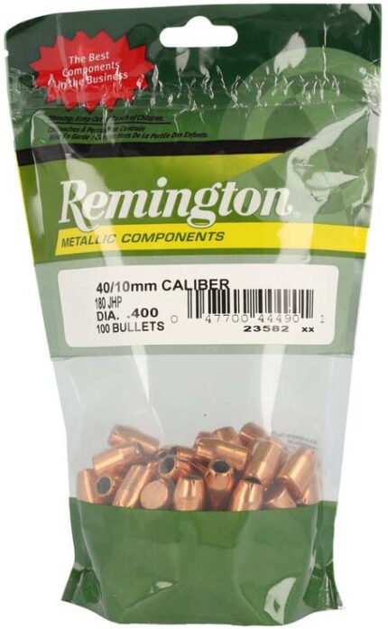 Remington Component Handgun Bullet .40/10mm 180 Grain Jacketed Hollow Point Pistol Bullet