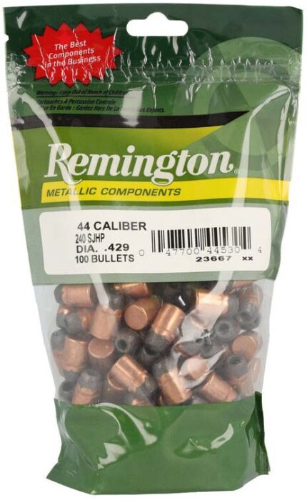 Remington Component Handgun Bullet .44 240 Grain Semi-Jacketed Hollow Point Pistol Bullet