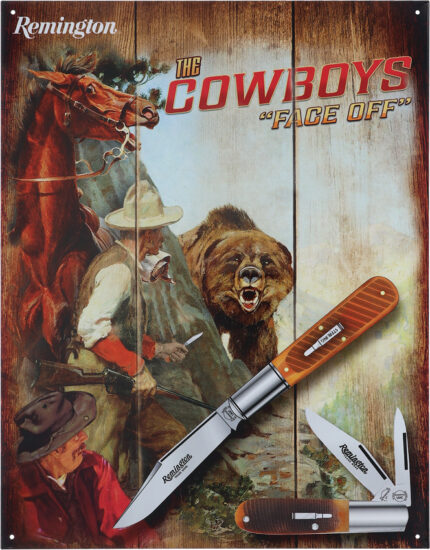 Remington Cowboy Tin Sign