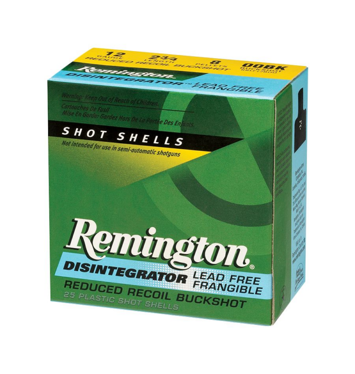 Remington Disintegrator 12 Gauge 8 Pellets 2 3/4'' 00 Shotgun Buckshot Ammunition