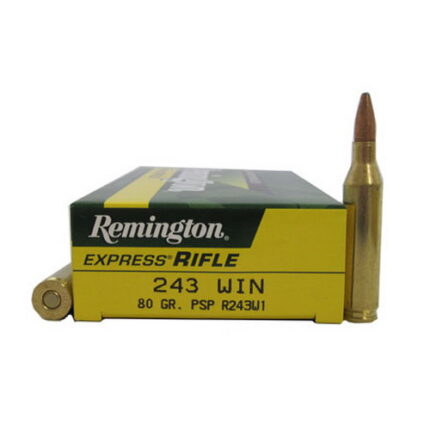 Remington High Performance Rifle .243 Winchester 80 Grain Pointed Soft Point Centerfire Rifle Ammunition