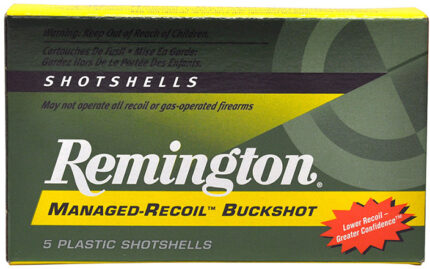Remington Managed-Recoil Buckshot 12 Gauge 8 Pellet 2.75in Shotgun Buckshot Ammunition