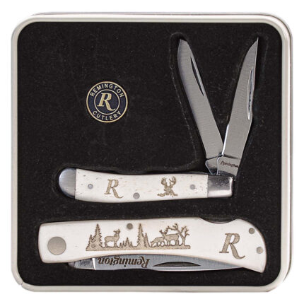Remington Mule Deer Tin Collector 2-Knife Gift Set