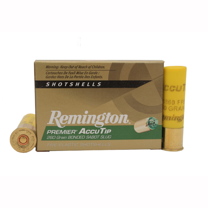Remington Premier AccuTip Sabot Slugs 20 Gauge 260 Grain 2.75in Power Port Tip Slug Shotgun Slug Ammunition