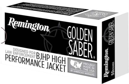 Remington Premier Golden Saber .380 Auto 102 Grain Brass Jacketed Hollow Point Nickel-Plated Brass Cased Pistol Ammunition