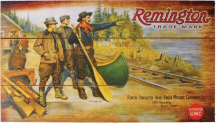 Remington UMC Canoe Wood Sign