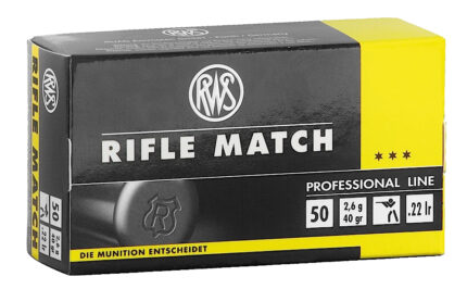 RWS/Umarex Rifle Match .22 Long Range 40 Grain Lead Round Nose Ammunition