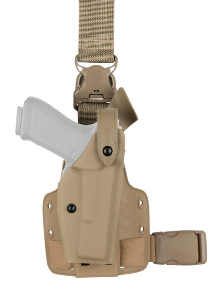 Safariland 6005 SLS Tactical Holster w/ Quick Release Leg Harness - STX FDE Brown, Right Hand 6005-53-551