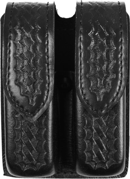 Safariland 77 Double Handgun Magazine Pouch - Basket Black, Ambidextrous 77-383-4HS