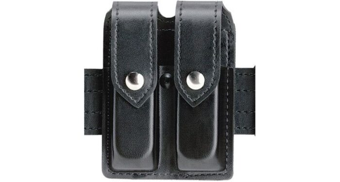 Safariland 77 Double Handgun Magazine Pouch - Plain Black, Ambidextrous 77-283-2HS