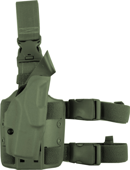 Safariland ALS Tactical Thigh Holster - OD Green, Right 6355-73-561