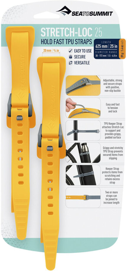 Sea to Summit Stretch-Loc TPU Straps 25, 2 Pack