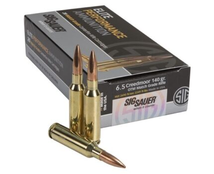 SIG SAUER Elite Match Grade 6.5 Creedmoor 140 Grain Open Tip Match (OTM) Brass Cased Centerfire Rifle Ammunition