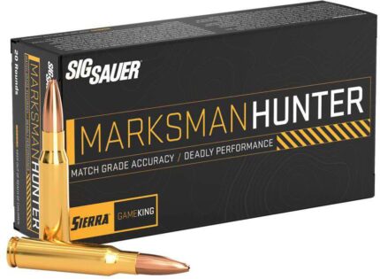 SIG SAUER Marksman Hunter .308 Winchester 140 Grain Sierra Gameking Brass Cased Centerfire Rifle Ammunition